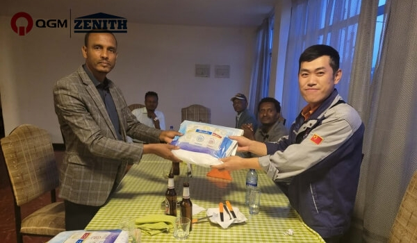 تم الانتهاء من خط إنتاج آلة تصنيع البلوك QGM QT6 الجديد في Nekemte لإعادة الإعمار بعد الحرب.